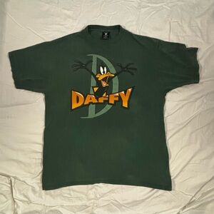 Vintage 90s Warner Bros Daffy Duck Green T-Shirt